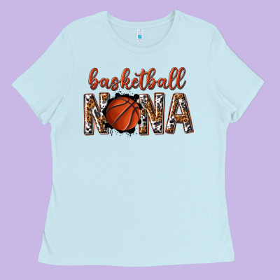 Ladies Tee basketball nana with leopard