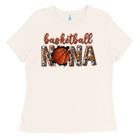 Bone basketball nana with leopard Ladies Tee - texasbilliewilder