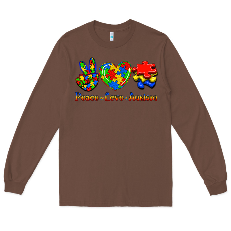 Peace Love Autism Long Sleeve Tee by Jasminsmagicworld | Teevron