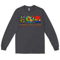 Smoke Peace Love Autism Long Sleeve Tee - Jasminsmagicworld