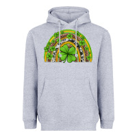 Heather Grey western st patricks rainbow Heavyweight Hoodie - Jasminsmagicworld