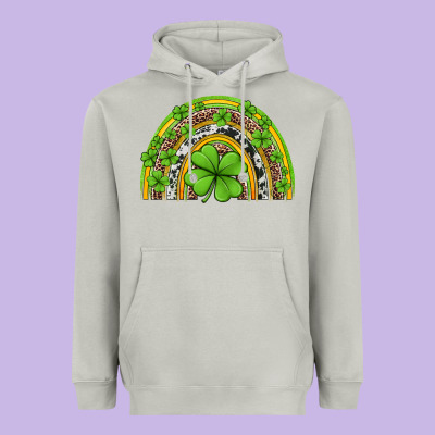 Western St Patricks Rainbow Heavyweight Hoodie Designed By Jasminsmagicworld