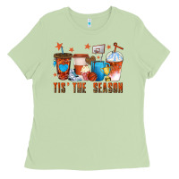 Matcha basketball tisthe season coffee cups Ladies Tee - texasbilliewilder