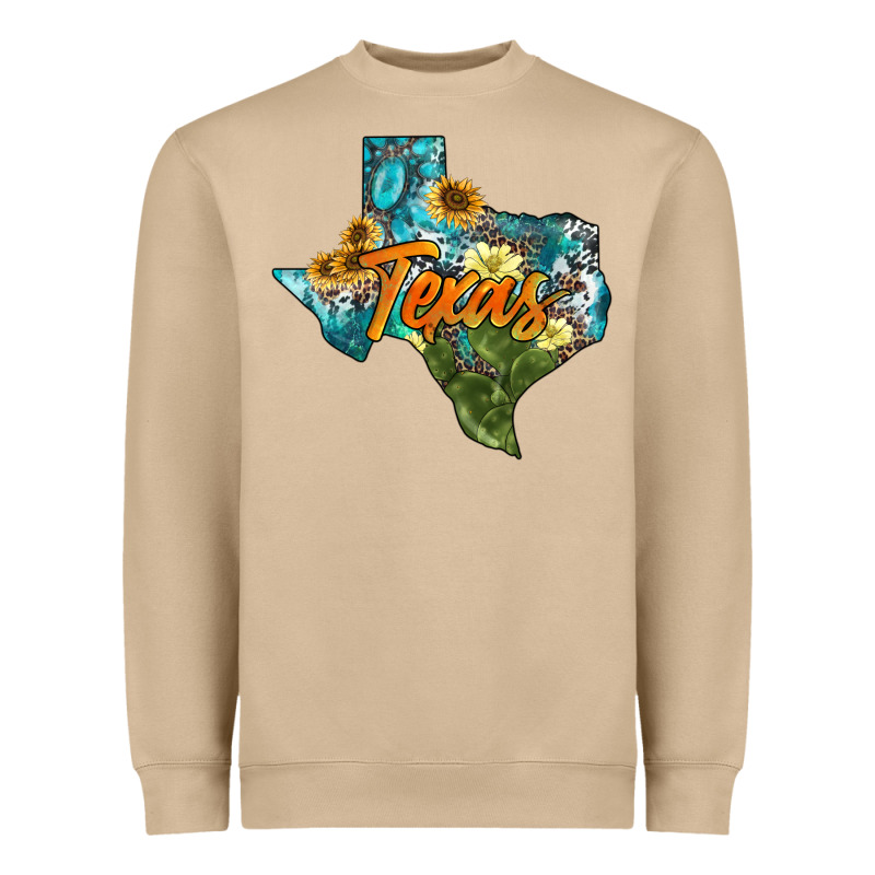 Western Texas Map Heavyweight Sweatshirt by AdoDesignShop | Teevron