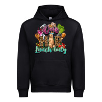 Black One hip lunch lady Easter Day Urban Hoodie - HowdyJamesFarm