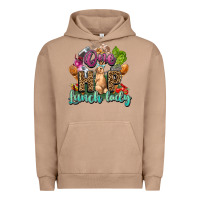 Pigment Burro One hip lunch lady Easter Day Urban Hoodie - HowdyJamesFarm