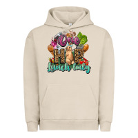 Pigment French Oak One hip lunch lady Easter Day Urban Hoodie - HowdyJamesFarm