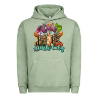 Pigment Oil Green One hip lunch lady Easter Day Urban Hoodie - HowdyJamesFarm
