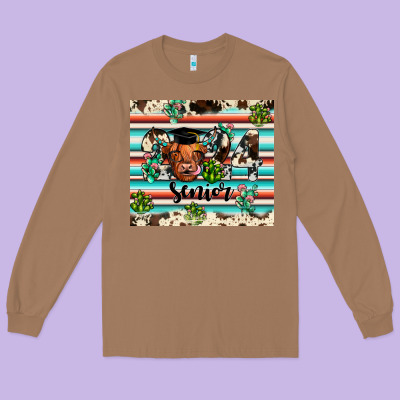 2024 Senior Cow Long Sleeve Tee Designed By Jahusdesignshop