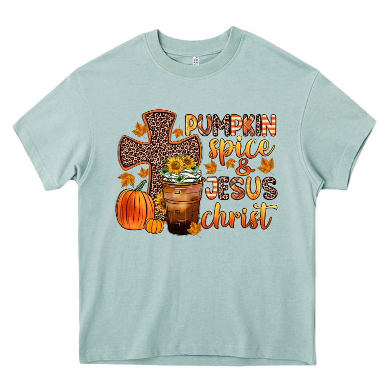 Pumpkin Spice And Jesus Christ Heavy Core Tee by Zillion Design Studio | Teevron