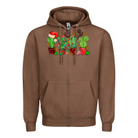 Chestnut christmas cactus Zipper Hoodie - MaliasSmallBusiness