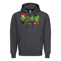 Smoke christmas cactus Zipper Hoodie - MaliasSmallBusiness