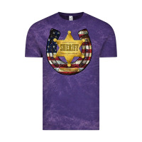 Cloud Purple sheriff american flag Vintage Tee - JahusDesignShop
