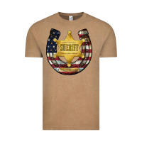 Vintage Coffee sheriff american flag Vintage Tee - JahusDesignShop