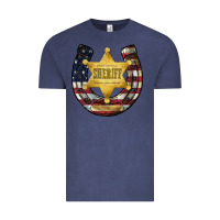 Vintage Denim sheriff american flag Vintage Tee - JahusDesignShop