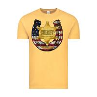 Vintage Mustard sheriff american flag Vintage Tee - JahusDesignShop