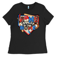 Black home sweet home baseball Ladies Tee - Zillion Design Studio