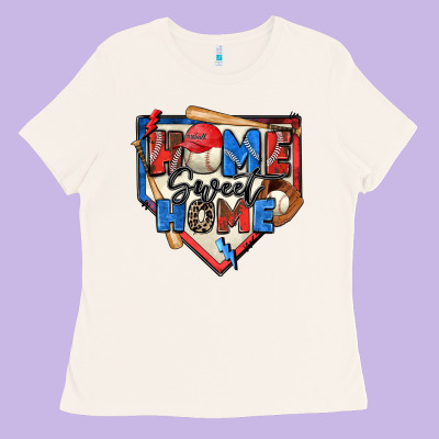 Home Sweet Home Baseball Ladies Tee Designed By Zillion Design Studio