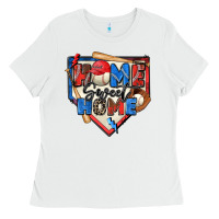 White home sweet home baseball Ladies Tee - Zillion Design Studio