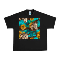 Black appaloosa horses and sunflowers seamless pattern Urban Heavy Tee - BundleAndBundleShop