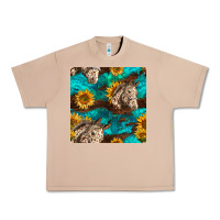 Burro appaloosa horses and sunflowers seamless pattern Urban Heavy Tee - BundleAndBundleShop