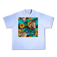 Grape Ice appaloosa horses and sunflowers seamless pattern Urban Heavy Tee - BundleAndBundleShop