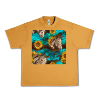Peanut Butter appaloosa horses and sunflowers seamless pattern Urban Heavy Tee - BundleAndBundleShop
