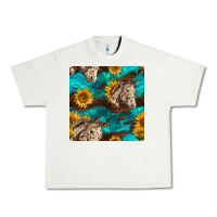 Pistachio appaloosa horses and sunflowers seamless pattern Urban Heavy Tee - BundleAndBundleShop