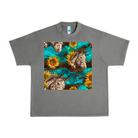 Tornado appaloosa horses and sunflowers seamless pattern Urban Heavy Tee - BundleAndBundleShop