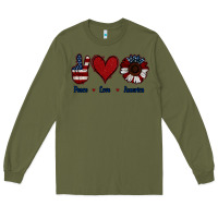 Army Green Peace Love America Long Sleeve Tee - Jasminsmagicworld