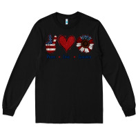 Black Peace Love America Long Sleeve Tee - Jasminsmagicworld