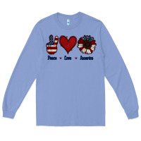 Colony Blue Peace Love America Long Sleeve Tee - Jasminsmagicworld