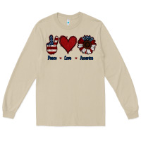 Mushroom Peace Love America Long Sleeve Tee - Jasminsmagicworld
