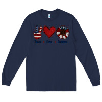 Navy Peace Love America Long Sleeve Tee - Jasminsmagicworld