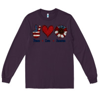 Plum Peace Love America Long Sleeve Tee - Jasminsmagicworld