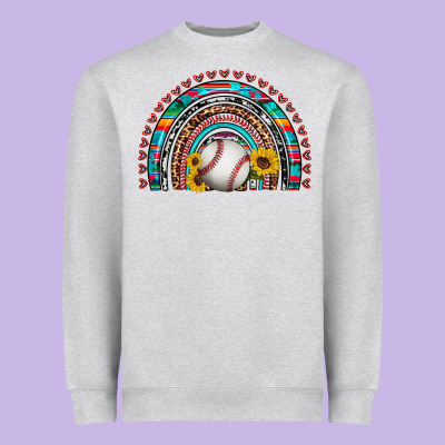 Baseball Rainbow Heavyweight Sweatshirt Designed By Artiststas