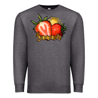 Charcoal Heather Strawberry Summer Premium Sweatshirt - Bettercallsaul