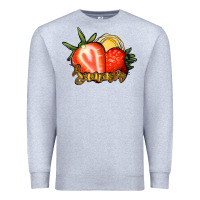Heather Grey Strawberry Summer Premium Sweatshirt - Bettercallsaul