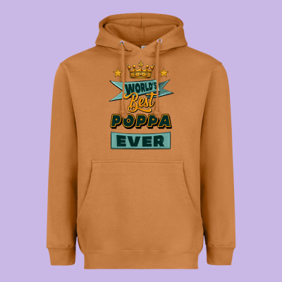 World's Best Poppa Ever Heavyweight Hoodie Designed By Jasminsmagicworld