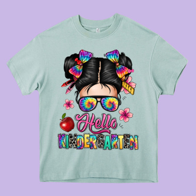 Hello Kindergarten Heavy Core Tee Designed By Texasbilliewilder