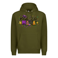 Army Green mardi gras mama Premium Hoodie - texasbilliewilder