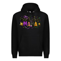 Black mardi gras mama Premium Hoodie - texasbilliewilder