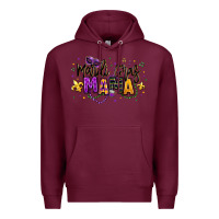 Burgundy mardi gras mama Premium Hoodie - texasbilliewilder