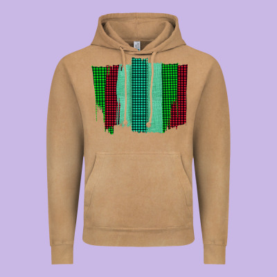 Green Red Western Farm Life Brush Stroke Vintage Hoodie Designed By Bettercallsaul