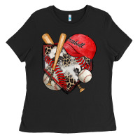 Black baseball home plate Ladies Tee - Zillion Design Studio