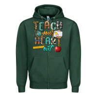 Sports Green teach your heart out Zipper Hoodie - NancyCooperArtShop