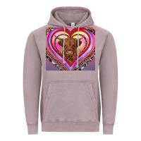 Vintage Zinc highland cow valentine's day Vintage Hoodie - RanaPortraitStore