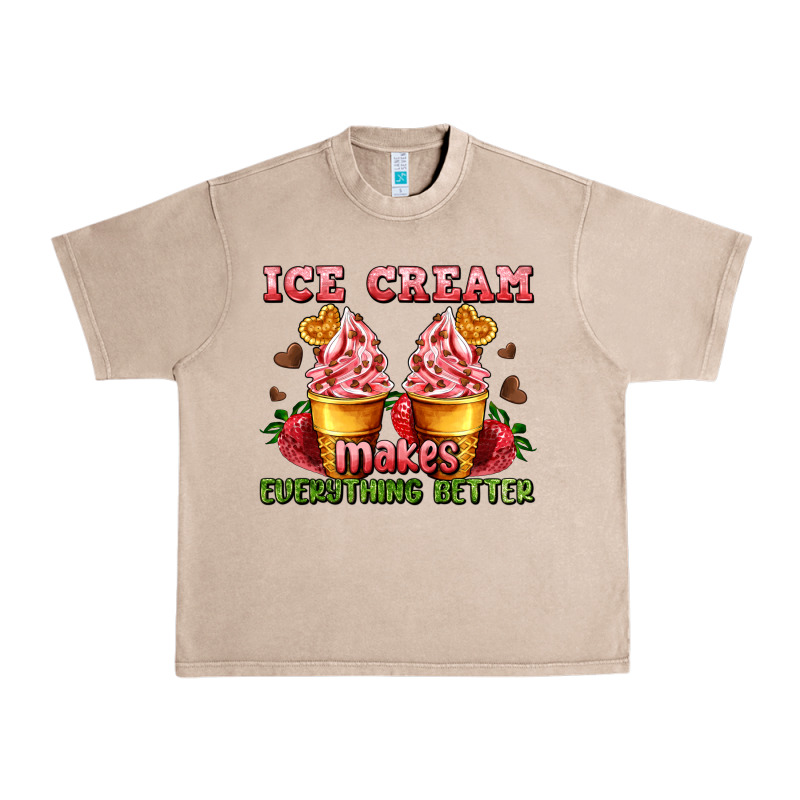 Ice Cream Makes Everything Better Urban Heavy Tee by AdoDesignShop | Teevron
