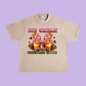 Ice Cream Makes Everything Better Urban Heavy Tee Designed By Adodesignshop