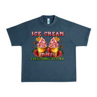 Midnight Navy ice cream makes everything better Urban Heavy Tee - AdoDesignShop